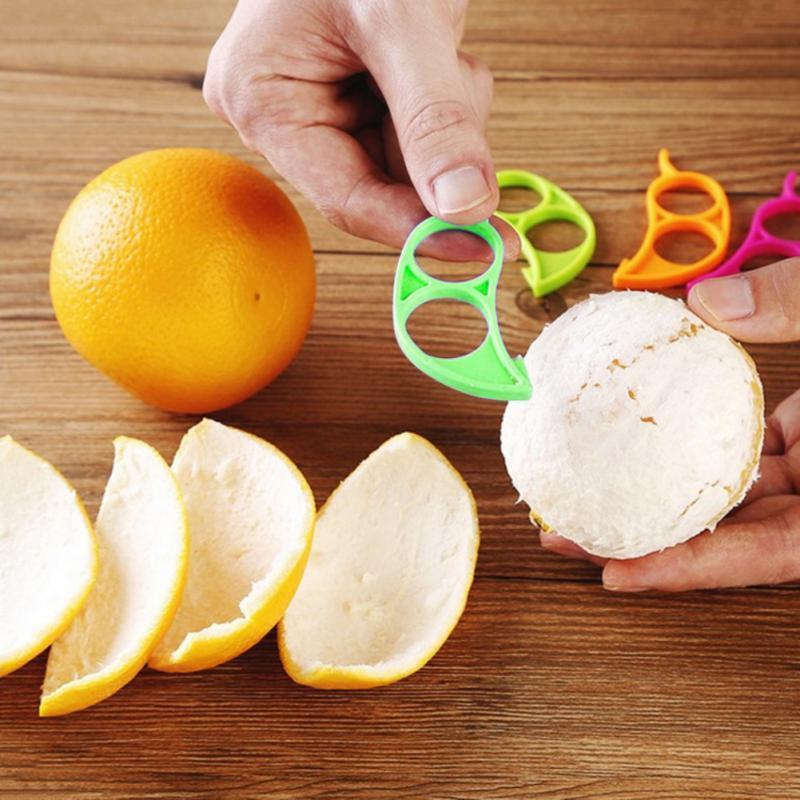 Plastic Orange Peel Peeler Useful Fruit Slicing Tool For Easy Peel Removal Knife Kitchen Tool Accessories