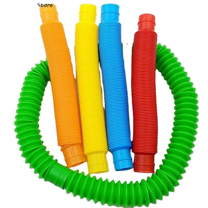 Mini telescopic tube toys Adult fidget decompression plastic bellows children's squeeze toys