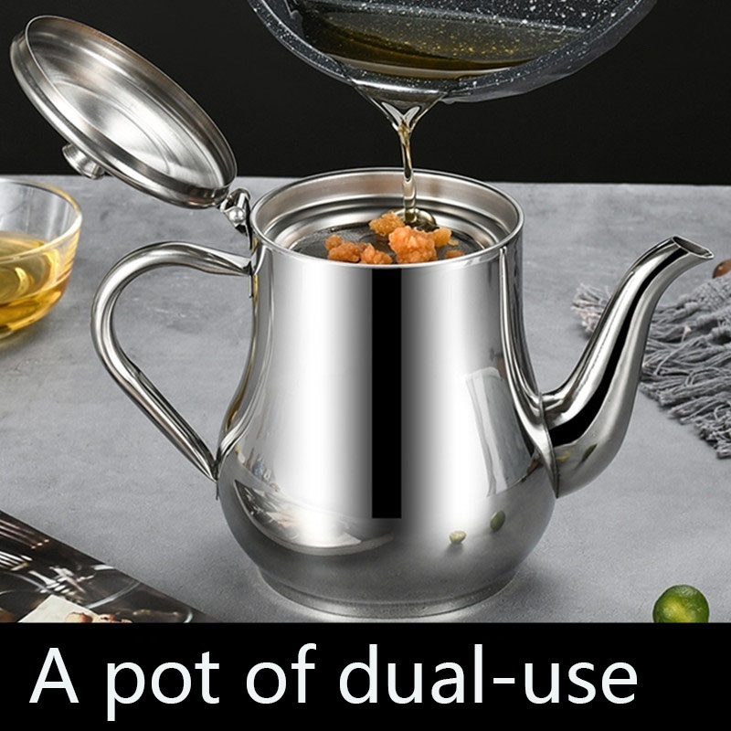 Stainless Steel Oil Can Dispenser Barbecue Glass Mixing Condiment Bottle Vinegar Soy Sauce Spray Oiler Seasoning Jar with Filter