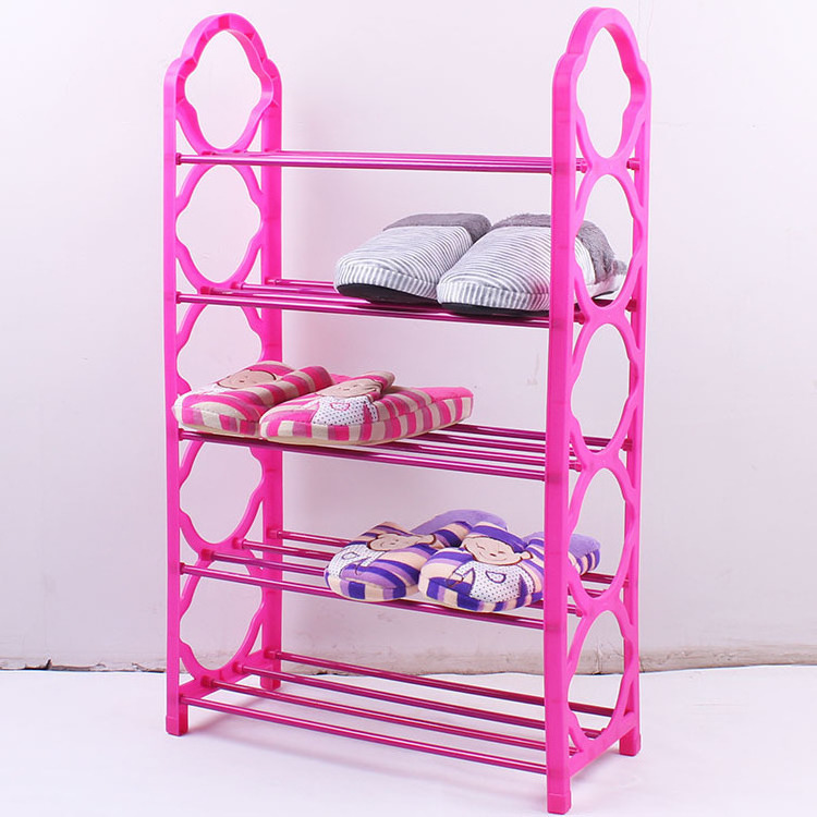 Factory Modern Shoe Rack 5 Tiers Organizer Plastic Cheap Simple China Home Furniture Single Living Room Furniture Lacquer 9 Wire