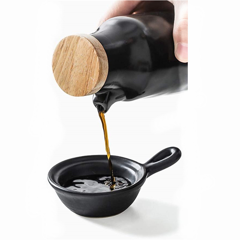 400ml Ceramic Olive Oil Pot Sauce Vinegar Cruet Bottle  Condiment Dispenser Seasoning Can Gravy Boat Kitchen Cooking Tools