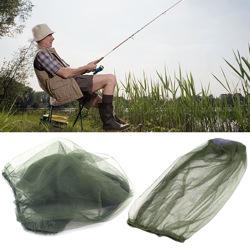 Mosquito Insect Mesh Head Face Protector Outdoor Camping Fishing Hunting Net Hat Caps Insect-proof Cover