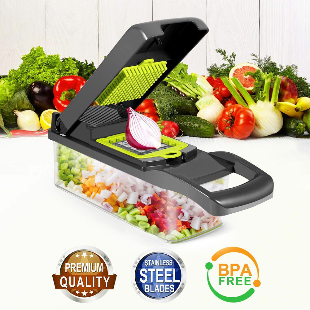 Multifunctional Vegetable Cutter Shredders Slicer With Basket Fruit Potato Chopper Carrot Grater Slicer Mandoline For Kitchen