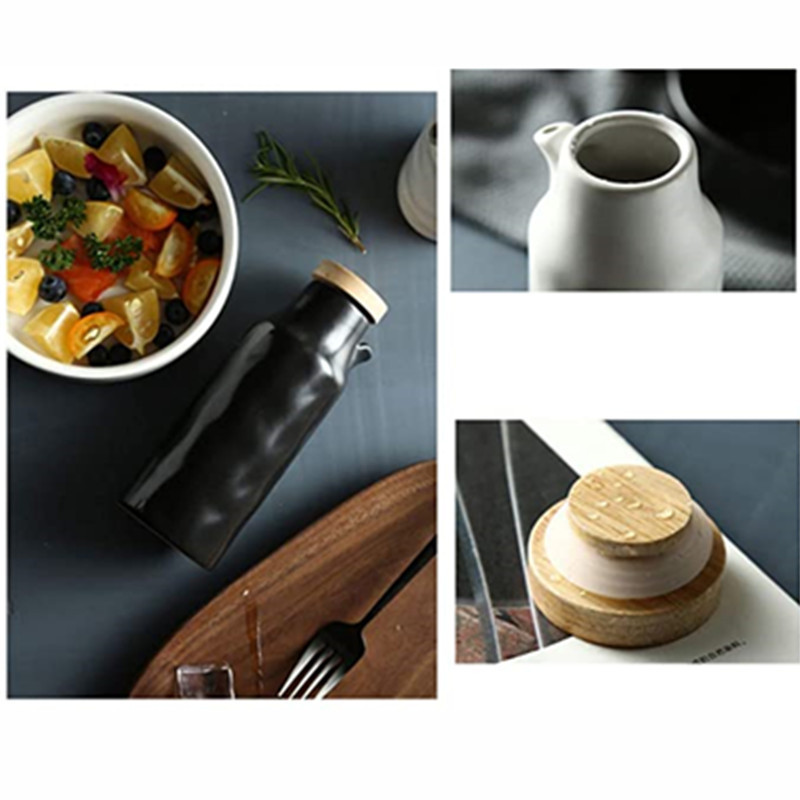 400ml Ceramic Olive Oil Pot Sauce Vinegar Cruet Bottle  Condiment Dispenser Seasoning Can Gravy Boat Kitchen Cooking Tools