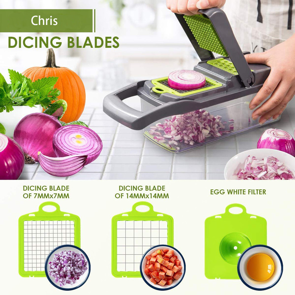 Multifunctional Vegetable Cutter Shredders Slicer With Basket Fruit Potato Chopper Carrot Grater Slicer Mandoline For Kitchen