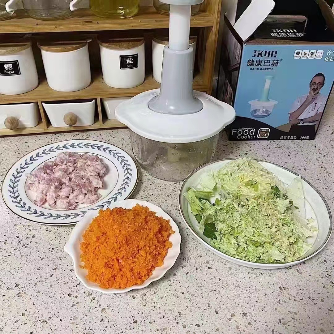 Meat Mincer Manual Vegetable Cutter Household Multi-functional Food Processor 32 Plastic Modern Manual Chopper High Efficiency