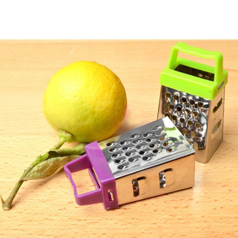 Mini Four-sided Kitchen Manual Vegetable Cutter Slicer Stainless Steel Grater For  Carrot Fruits Cheeses  Tool