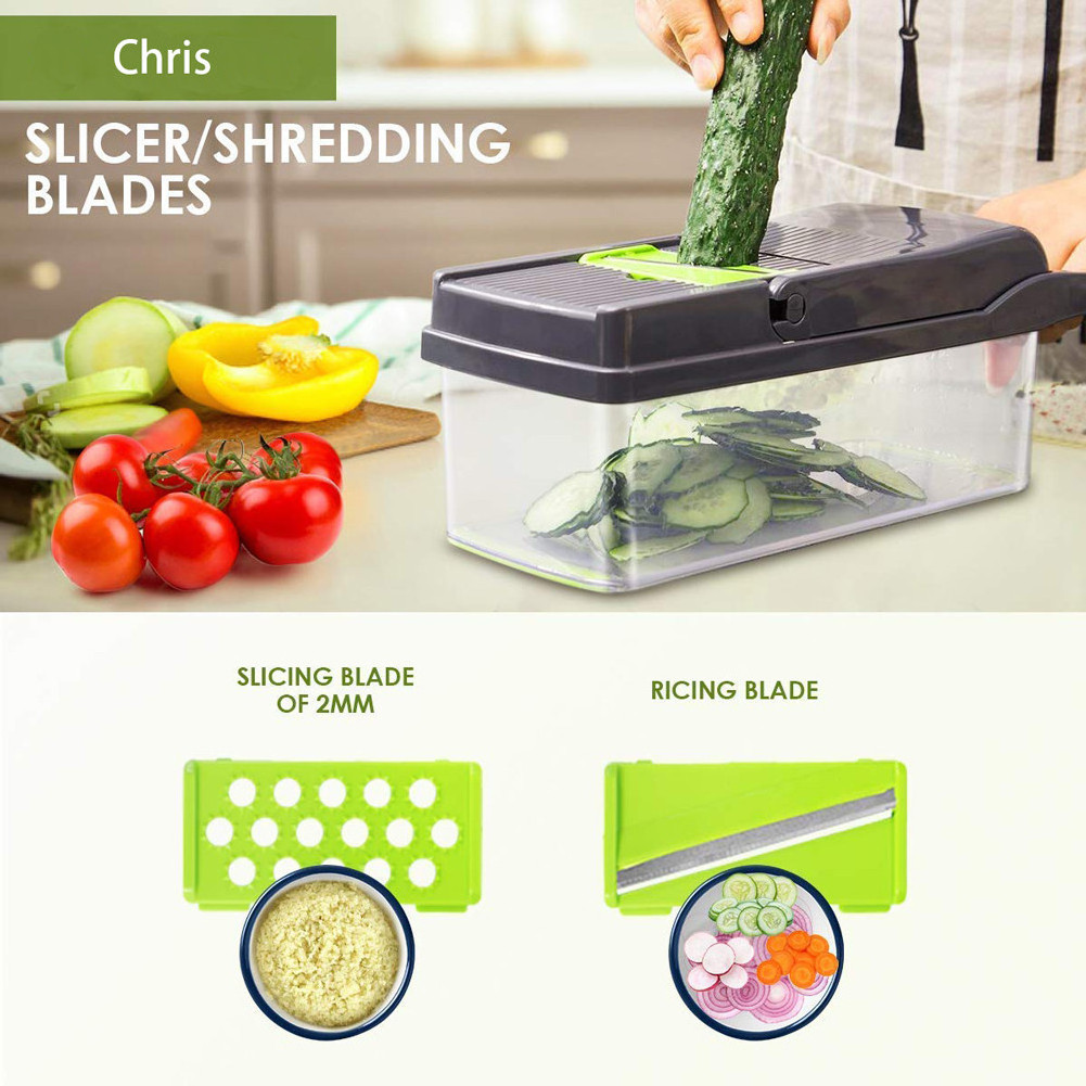 Multifunctional Vegetable Cutter Shredders Slicer With Basket Fruit Potato Chopper Carrot Grater Slicer Mandoline For Kitchen