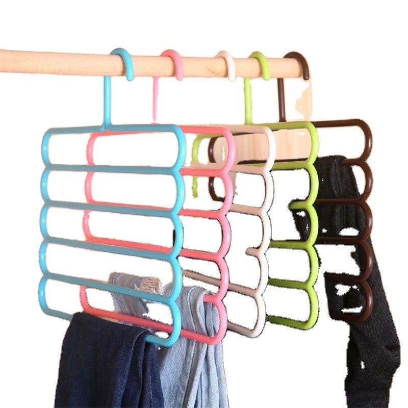 Five-layer Hangers For Clothes Coat Drying Racks Clothes Hanger Anti-slip Pants Storage