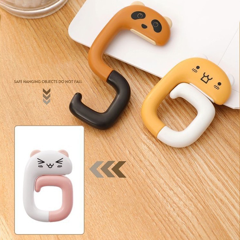 Travel Portable Plastic Bag Cute Animal Hook for Hanging Decorative Table Purse  Hooks Wall Hanger Holder Handbag