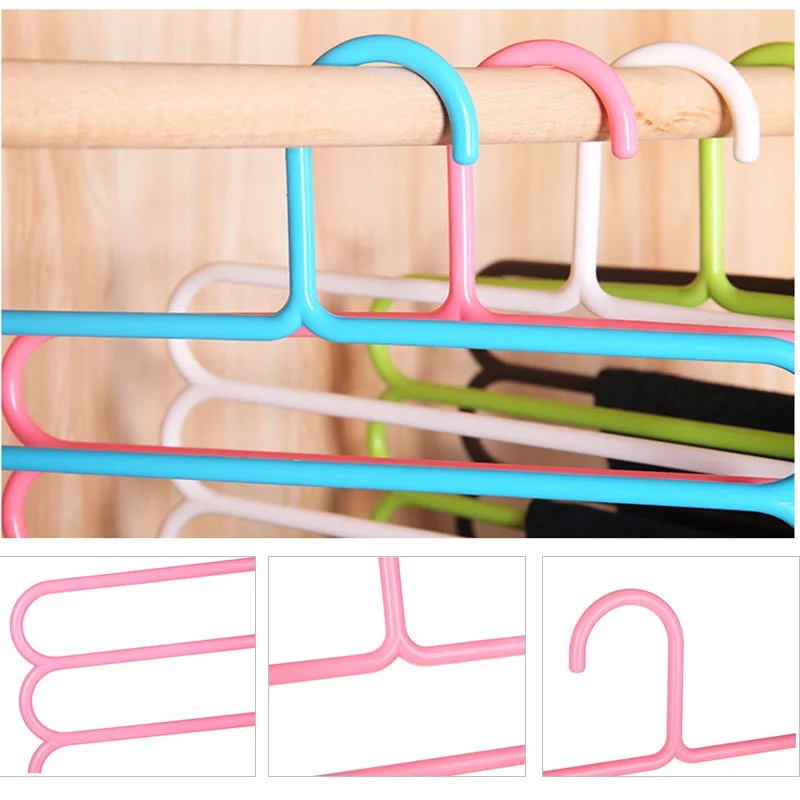 Five-layer Hangers For Clothes Coat Drying Racks Clothes Hanger Anti-slip Pants Storage