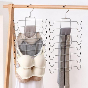 Household Foldable Multi-layer Underwear Hanger Camisole Bras Tank Tops Hanger Multifunctional Storage Space Saving Organizers