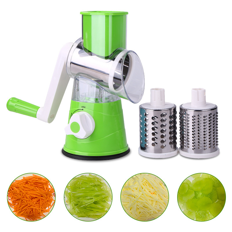 Multi-functional Manual Vegetable Fruit Cutter Potato Shred Grater Stainless Steel Round Slicer Kitchen Accessories Cooking Tool