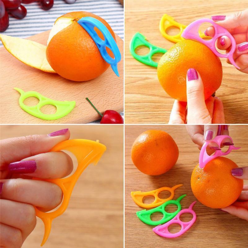 Plastic Orange Peel Peeler Useful Fruit Slicing Tool For Easy Peel Removal Knife Kitchen Tool Accessories