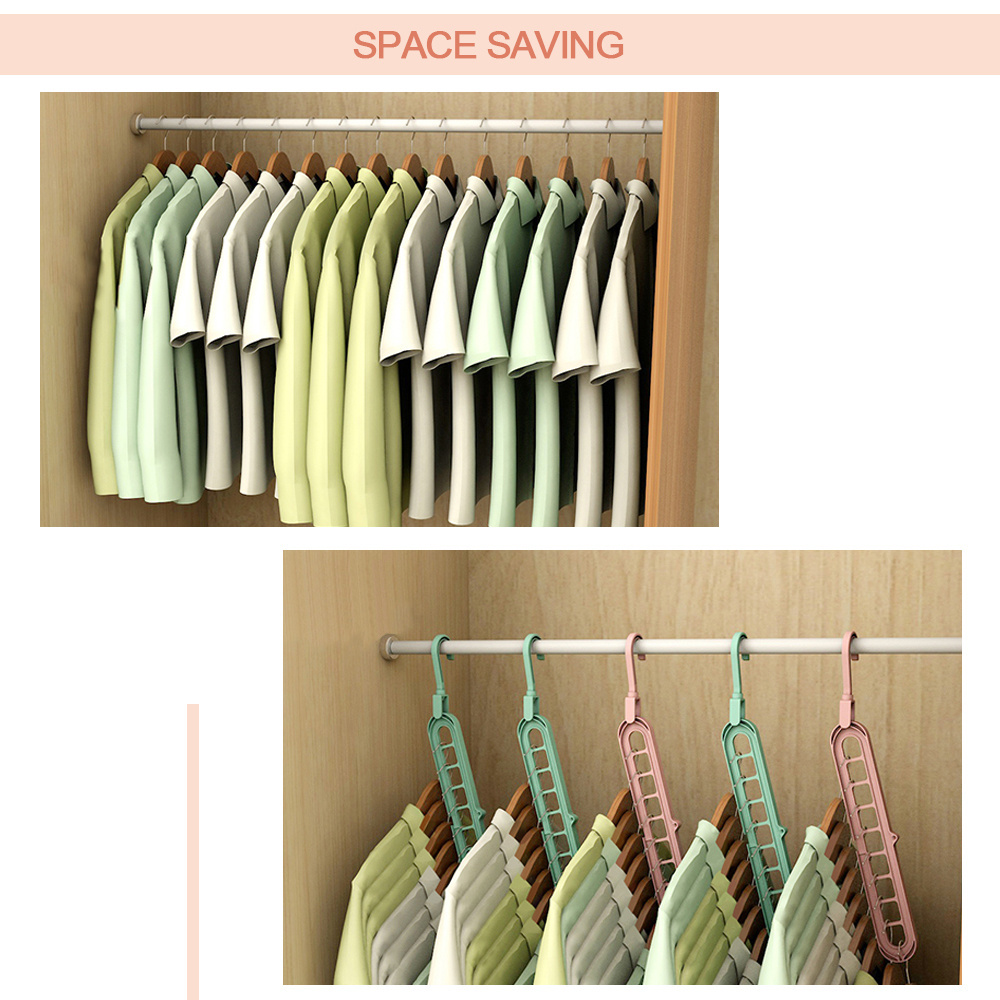 Clothes Hanger Racks Multi-port Support Circle Clothes Drying Multifunction Plastic Scarf Clothes Hanger Hangers Storage Rack