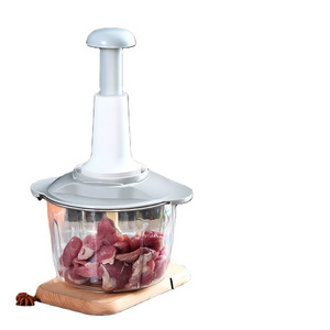 Meat Mincer Manual Vegetable Cutter Household Multi-functional Food Processor 32 Plastic Modern Manual Chopper High Efficiency