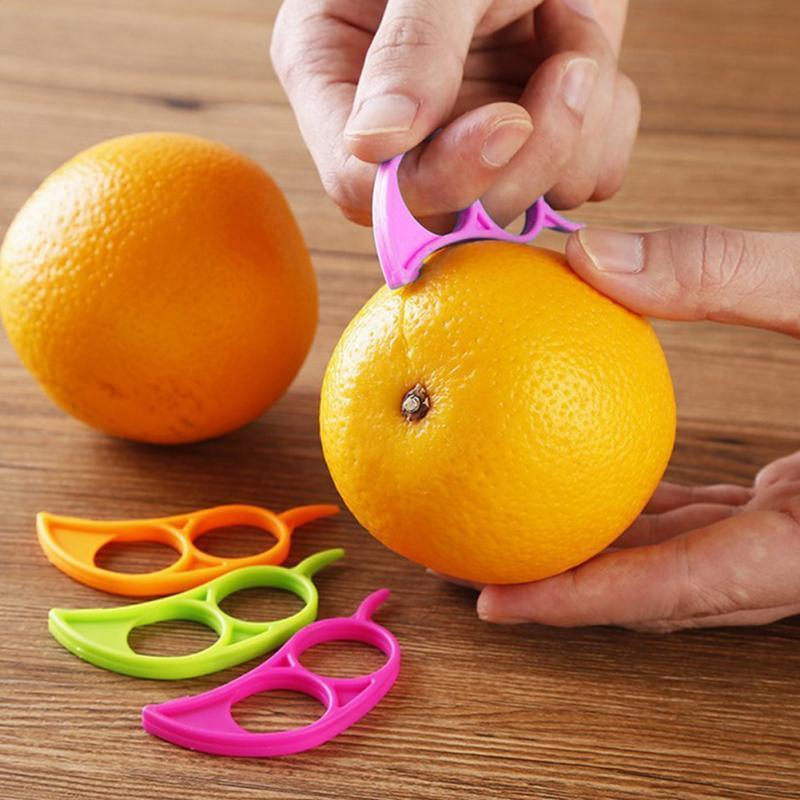 Plastic Orange Peel Peeler Useful Fruit Slicing Tool For Easy Peel Removal Knife Kitchen Tool Accessories