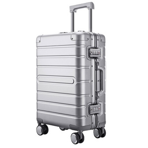 luggage bags 2022 Universal wheel 20-inch metal boarding box suitcase set traveling bags sample luggage suitcase 3pcs set