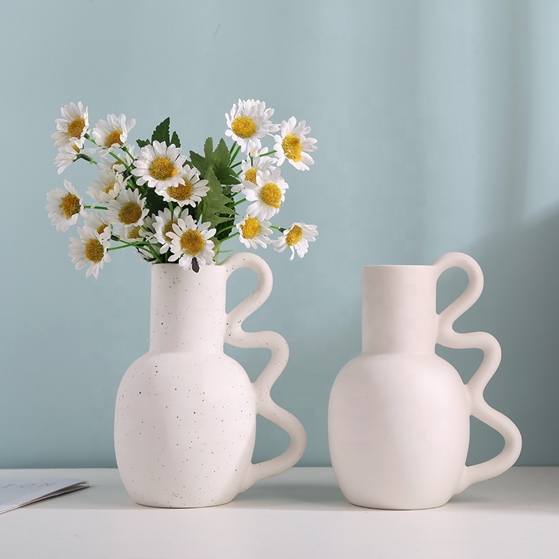 Nordic simple cure series ceramic vase home furnishings living room flower arrangement modern electroplating flower vase