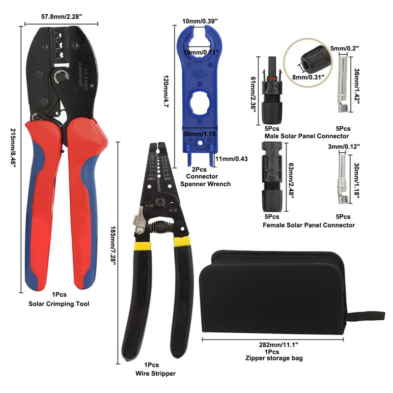 LY-2546B PV Solar Crimping Tools Networking Toolkit solar connectors Pliers tool kits for PV System