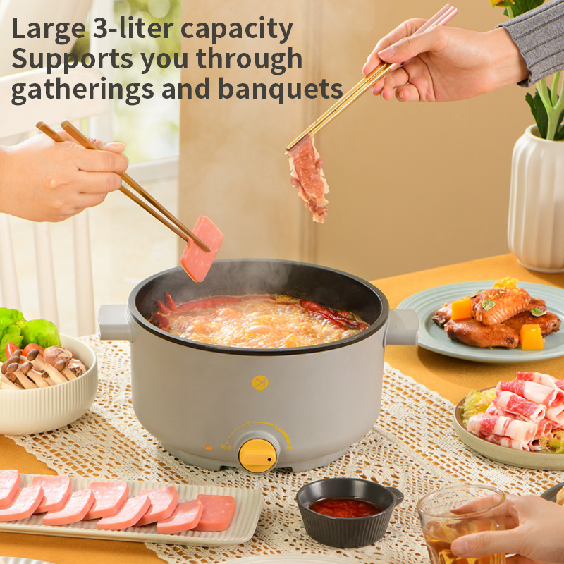 Electric multi cooking pot electric frying pan suitable for noodles/hotpot/soup fast cooking electric hot pot cooker