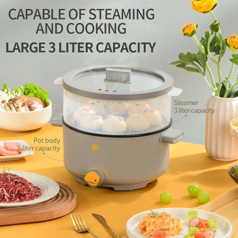 Electric multi cooking pot electric frying pan suitable for noodles/hotpot/soup fast cooking electric hot pot cooker