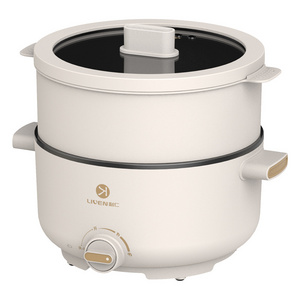 Multifunctional cooking pot for steaming and boiling covering various cooking methods like hot pot cooking braising frying