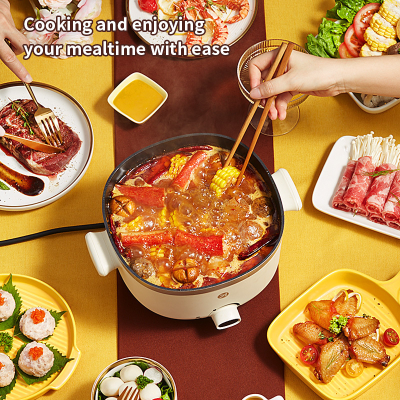 Factory Supply Hot Sale Multi-functional Pot Non Stick Mini Electric Cooker Boiling Cooking Pot 3L