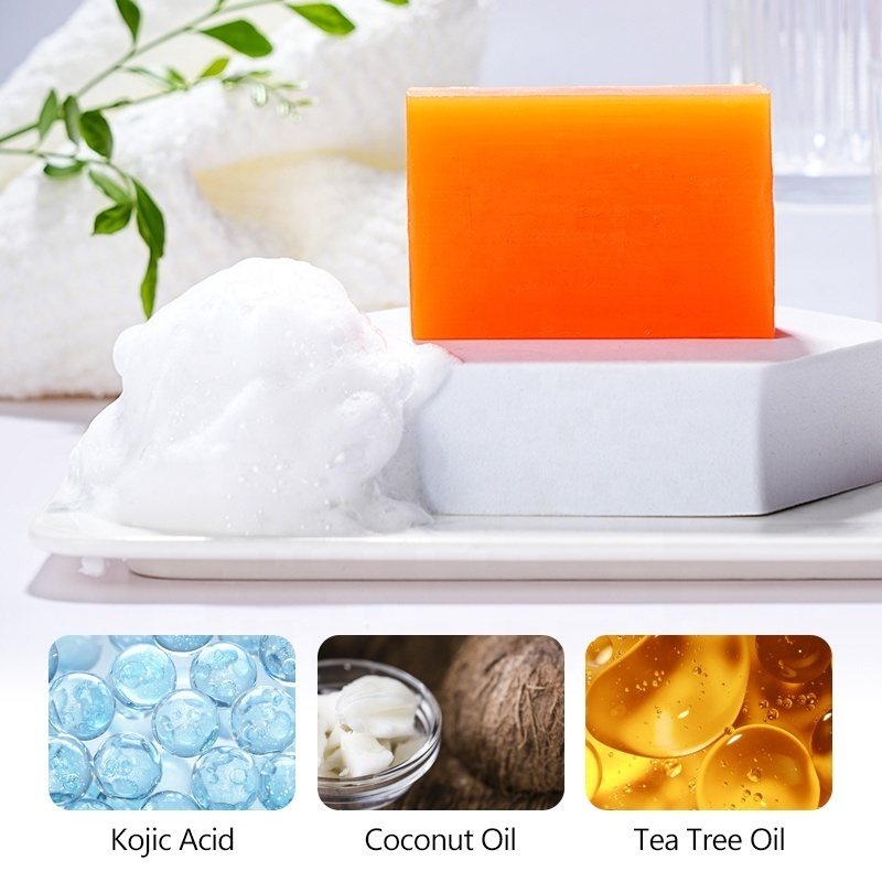 GUANJING Kojic Acid Soap Moisturizing Deep Cleansing Whitening Body Kojie San Soap Original for the Dark skin Body and Face