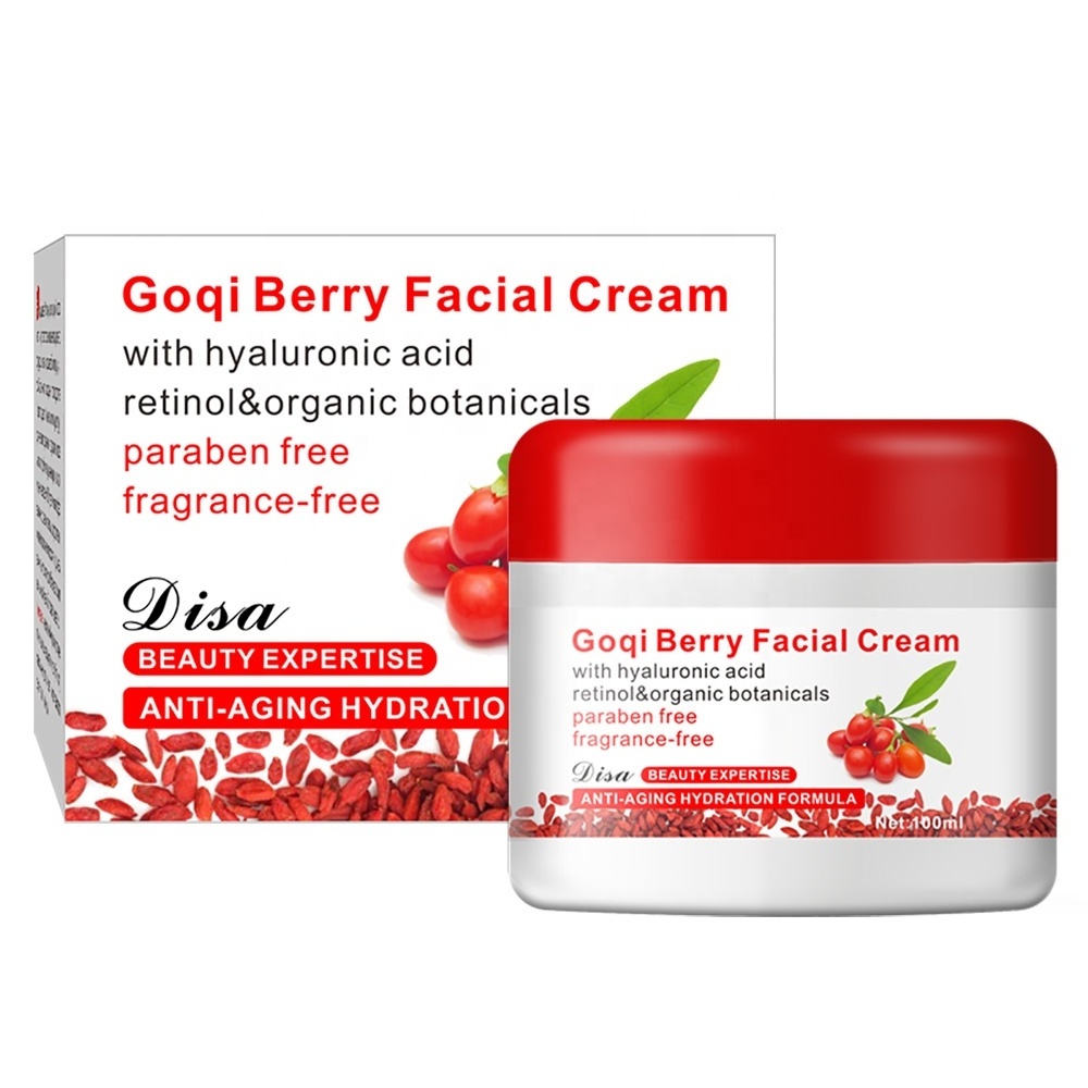 private label moisturizing anti-wrinkle face cream natural goji berry essential facial cream for woman