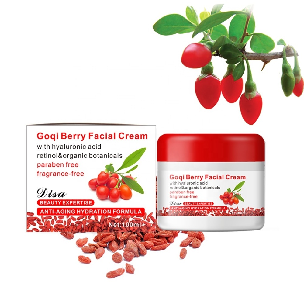 private label moisturizing anti-wrinkle face cream natural goji berry essential facial cream for woman