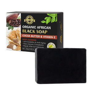 African Black Soap Private Label Custom Deep Cleansing Skin Whitening Soap For Body And Face