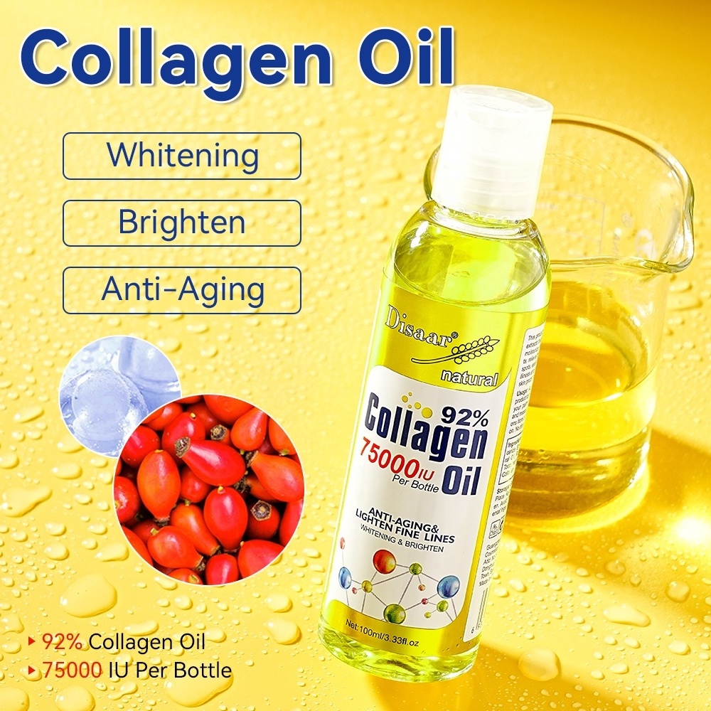 92% Collagen Anti Aging Whitening Moisturizing Lighten Fine Lines Repair Hair Body Massage Oil