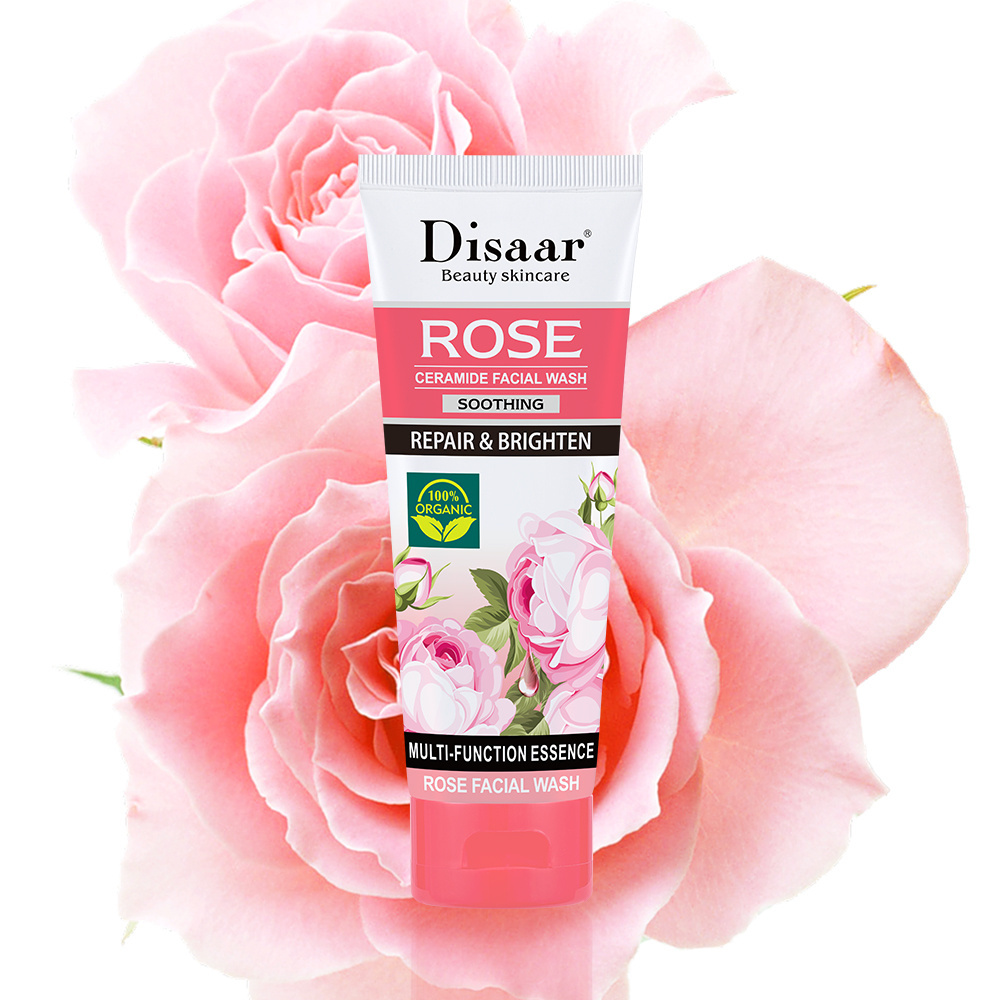 Disaar Rose&Ceramide Soothing Facial Wash Help Cleansing and Moisturizing Oil Control Anti-acne Repair Brighten Simple Face Wash