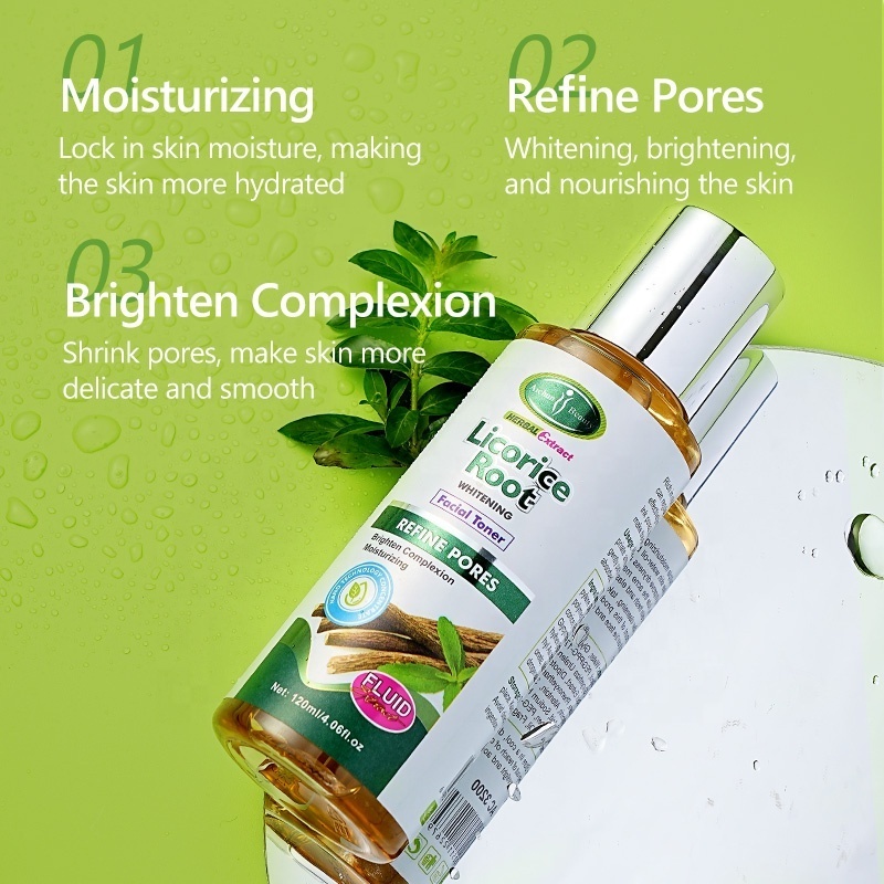 Aichun Beauty Refreshing Moisturizing Acne Treatment Skin Toner Brightening Vitamin C & Licorice Root Facial Toner for Dry Skin