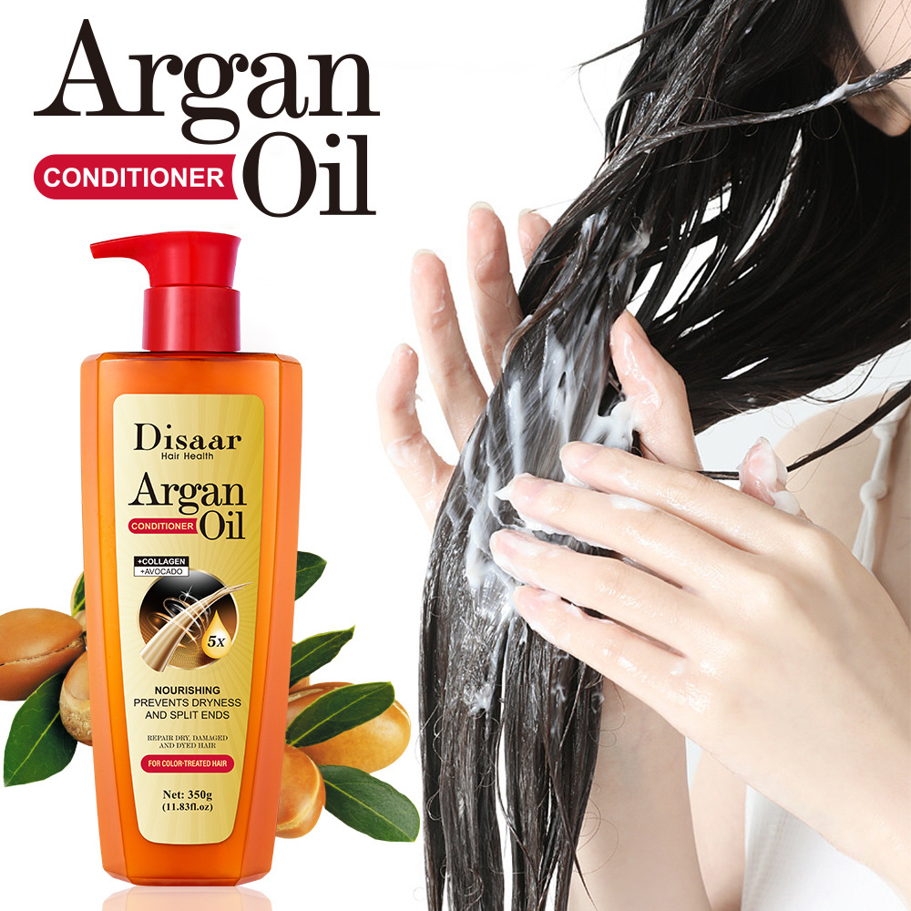 Disaar 350ml Hair Conditioner Cream with Argan Oil Prevents Dryness and Split Ends Repairs Damaged Hair after Shampooing