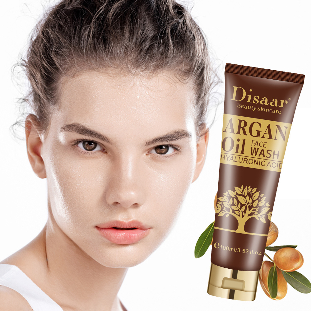 Disaar Deep Cleansing Face Wash  Gentle Argan Oil Cream Facial Cleanser Women  Pore Cleaner Blemish Clearer Anti-Pimple Effect