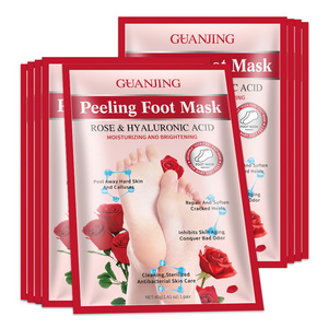 Magic Foot Mask Peel Organic Exfoliating Foot Mask Rose Nourishing Whitening Foot Mask