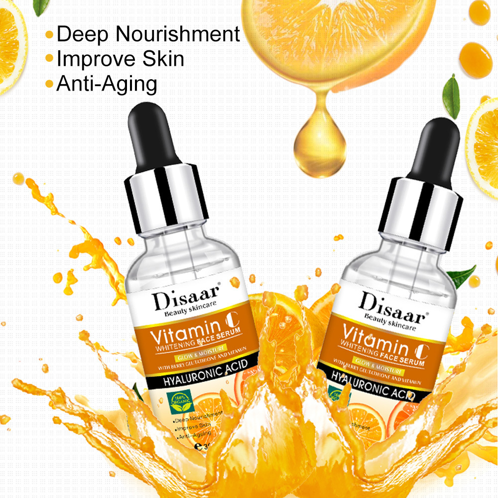 Disaar Organic Facial Deep moisturizing Whitening Vitamin C With Hyaluronic Acid Serum For Face