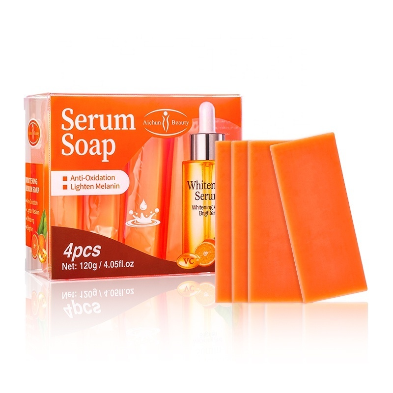 Aichun Beauty Vitamin C & Lemon Extract Whitening Bathing Soap Anti Oxidation Coconut Oil Handmade Serum Soap