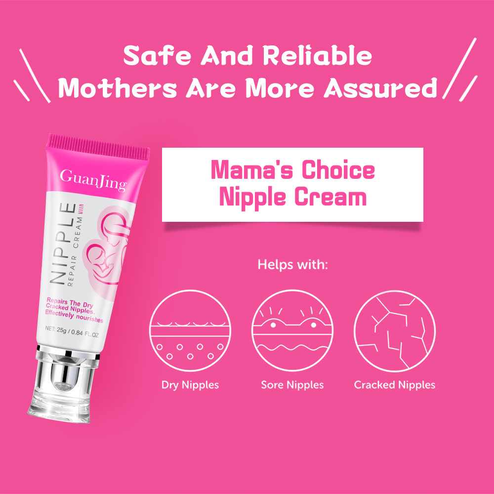 GUANJING Natural  Repairing Breast Nipple Cream Nourishing Mom Women Pink Nipple Cream For Breast Feeding