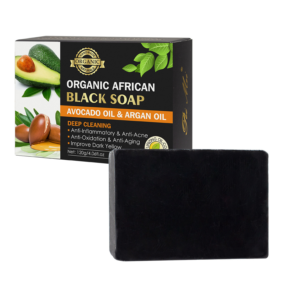 African Black Soap Private Label Custom Deep Cleansing Skin Whitening Soap For Body And Face