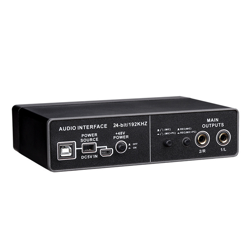 Recording Studio Music Recording Equipment Zoom Audio Interface for Studio XLR Port 24-Bit 192KHZ Compatible with PC Monitor 3.5