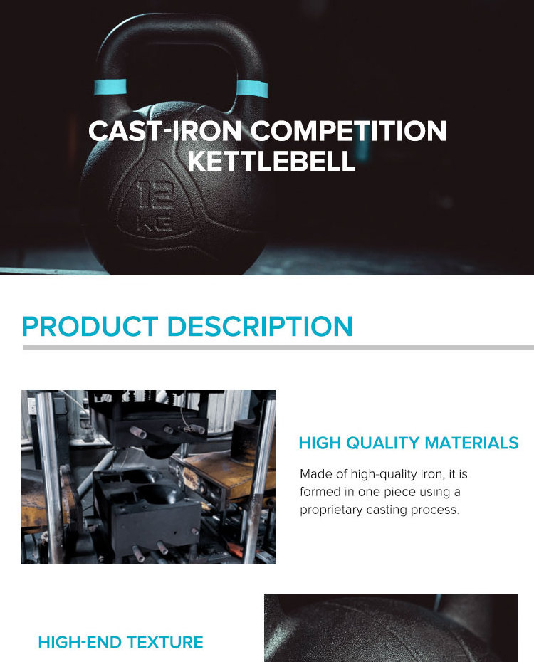 8kg 10kg 12kg 16 kg 20kg 24kg Engraved Gym Kettle bell Weight Yoga Fitness Customize Competition Casting Iron Kettlebell