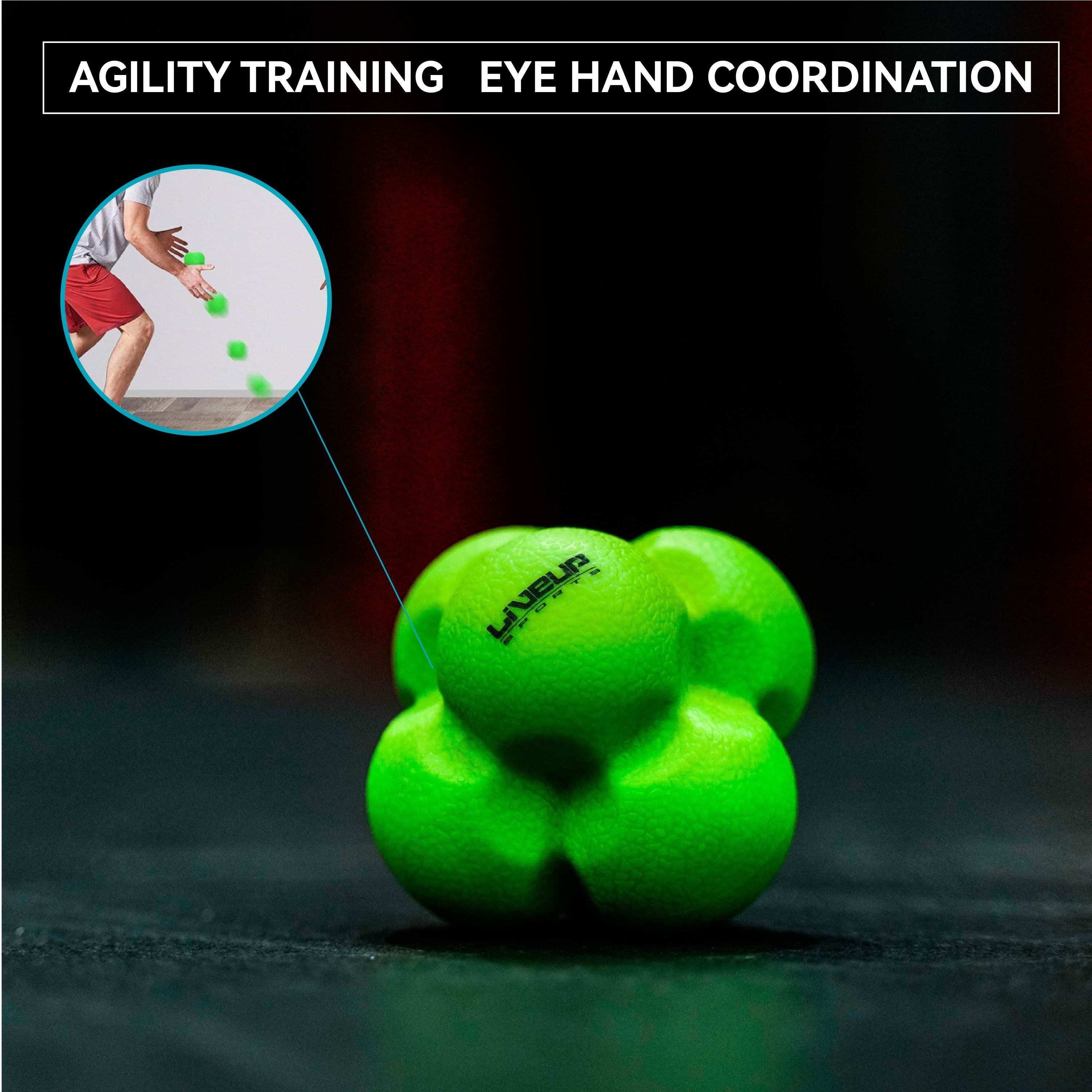 Wholesale  Hand Eye Coordination Agility Speed Reflex Reaction Training Ball Silicone Bounce Reaction Balls