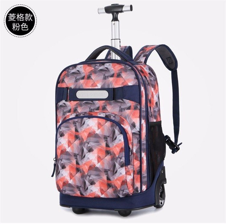 luggage Removable Hand Trolley Luggage Wheeled Backpack Rolling Backpacks 2 Wheels