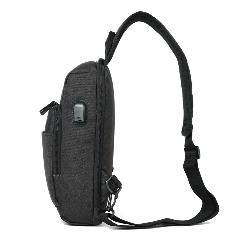 New chest bags Men's USB rechargeable backpack Travel bag Sports single shoulder backpack One shoulder chest pack