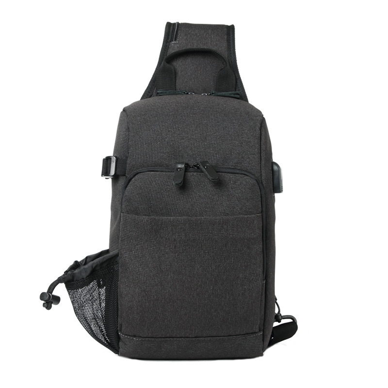 New chest bags Men's USB rechargeable backpack Travel bag Sports single shoulder backpack One shoulder chest pack