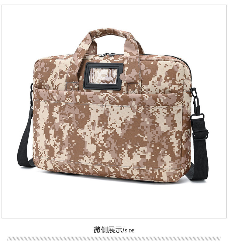 One shoulder large capacity portable camouflage document Laptop Briefcase