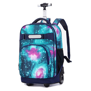 luggage Removable Hand Trolley Luggage Wheeled Backpack Rolling Backpacks 2 Wheels